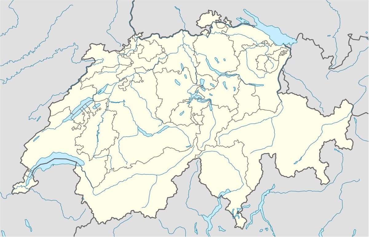 карта проста карта на Швейцария