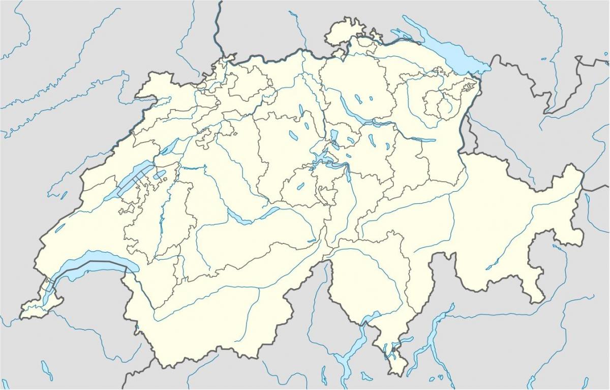 карта на Швейцария векторна карта 