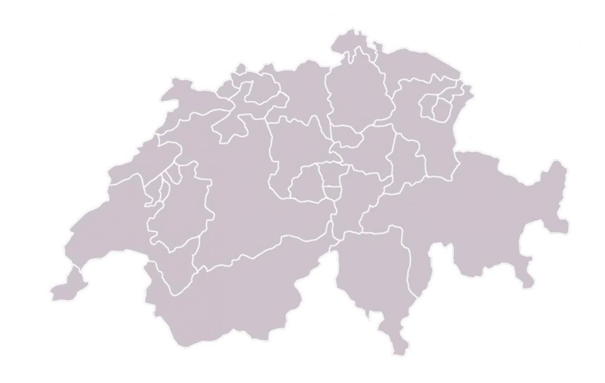 карта празна карта на Швейцария