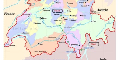 Карта на улиците на град Люцерн, Швейцария