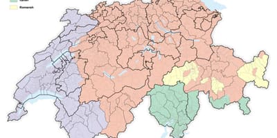 Карта на Швейцария език