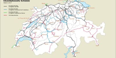Карта на Швейцария пристанища
