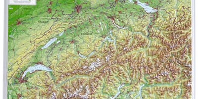 Карта на Швейцария 3d