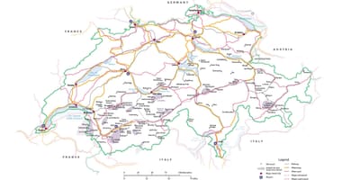 Карта на Швейцария метрото 