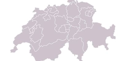 Карта празна карта на Швейцария