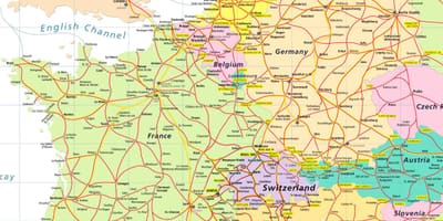 Карта на пътни eurail картата на Швейцария