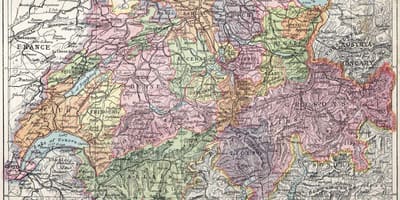 Карта на старата карта на Швейцария