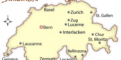 Цюрих, Швейцария на картата